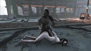 Limitless pleasure for Tifa from FFF in Fallout 4 with degarding fucking