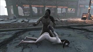 Limitless pleasure for Tifa from FFF in Fallout 4 with degarding fucking