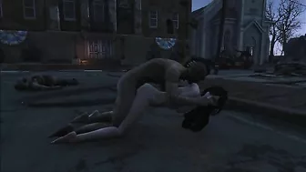 Limitless pleasure for Tifa from FFF in Fallout 4 with degarding fucking