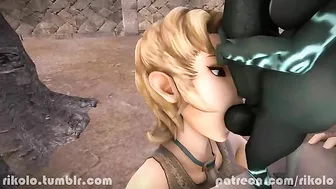 Futanari Midna gets it on with Ilia and the whole thing looks just brutal