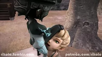 Futanari Midna gets it on with Ilia and the whole thing looks just brutal