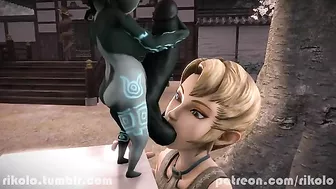 Futanari Midna gets it on with Ilia and the whole thing looks just brutal