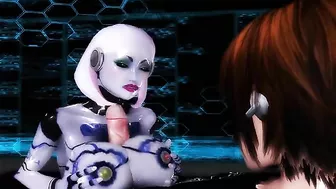Robot fuck movie with lots of facesitting and titty fucking to the limit