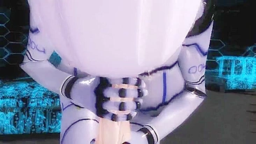 Robot fuck movie with lots of facesitting and titty fucking to the limit