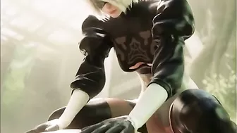 Compilation showing 2B getting off with different dicks that screw her hard