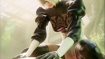 Compilation showing 2B getting off with different dicks that screw her hard