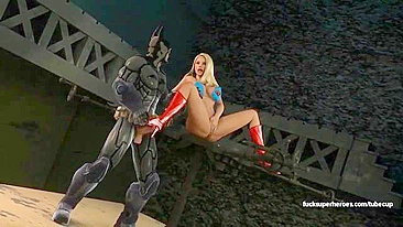 Supergirl sucking dick and getting fucked by Batman with no shame at all