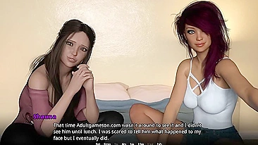 College girl practcing her oral skills in one of the best hentai fucking games