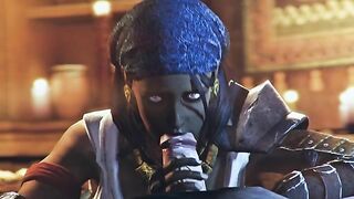 Siren hentai witha good looking pirate hottie getting her mouth fucked brutally