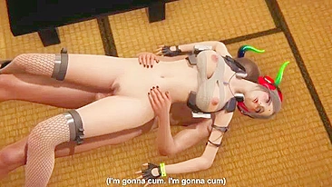 Big boobies demon girl enjoying the best love with the hardest dick possible