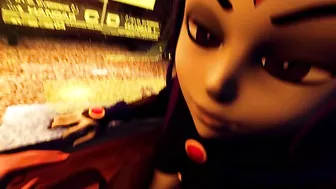 Raven hentai scene featuring the hottest fucking with the best choking too