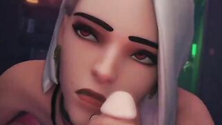Mercy hentai featuring a hard cock that NEEDS real fucking pleasure in POV