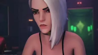 Mercy hentai featuring a hard cock that NEEDS real fucking pleasure in POV