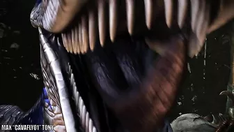 Dino fucking featured in a hentai sex scene that deals with insane orgasms