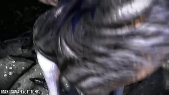 Dino fucking featured in a hentai sex scene that deals with insane orgasms