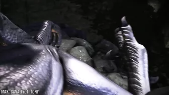 Dino fucking featured in a hentai sex scene that deals with insane orgasms