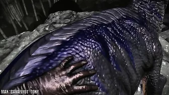 Dino fucking featured in a hentai sex scene that deals with insane orgasms