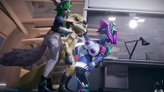 Redheaded babe in deepthroat compilation with lots of hentai hardcore oral