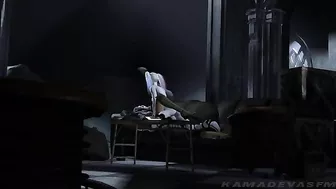 Futa Harely Quinn uses her giant penis to punish superhero pussy from behind