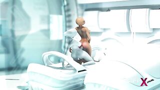 Futa alien enjoy deep dicking with clinical deepthorating and hardcore loving