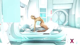 Futa alien enjoy deep dicking with clinical deepthorating and hardcore loving