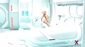 Futa alien enjoy deep dicking with clinical deepthorating and hardcore loving