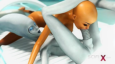 Futa alien enjoy deep dicking with clinical deepthorating and hardcore loving