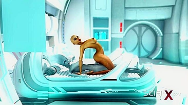 Futa alien enjoy deep dicking with clinical deepthorating and hardcore loving