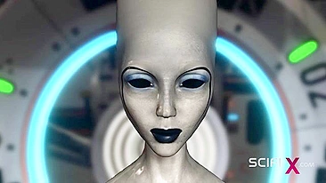 Futa alien enjoy deep dicking with clinical deepthorating and hardcore loving