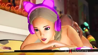 Even more hardcore prying is what she is in for here... with a scary midget