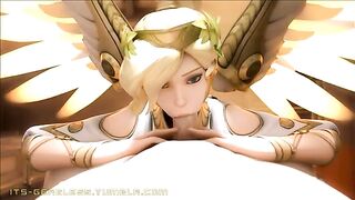 Mercy and other Overwatch hentai whores getting off with riding and more