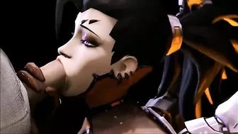 Mercy and other Overwatch hentai whores getting off with riding and more