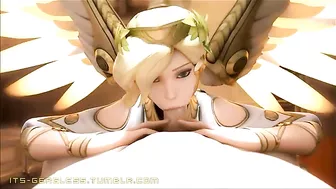 Mercy and other Overwatch hentai whores getting off with riding and more