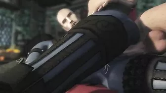 This girl has nice legs and she is ready to deepthroat human cocks as well