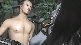 This girl has nice legs and she is ready to deepthroat human cocks as well