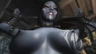 This girl has nice legs and she is ready to deepthroat human cocks as well