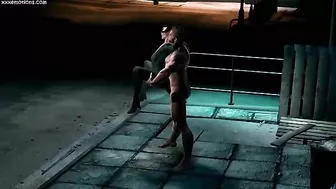 Great fuck movie showing Wolverine dominating Catwoman's cunt from behind