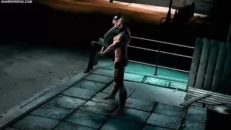 Great fuck movie showing Wolverine dominating Catwoman's cunt from behind