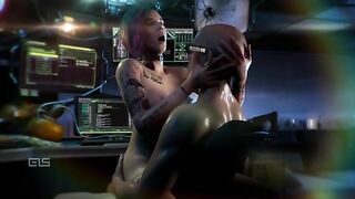 Cyberpunk 2077 hentai compilation with the best banging and cowgirl riding