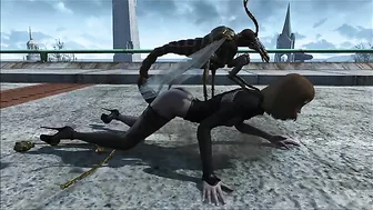 Fallout insect creature fucking horny hentai babe while she is still outside