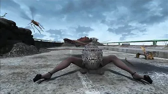 Fallout insect creature fucking horny hentai babe while she is still outside