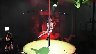 2B from Nier showing her firm booty and looking hot along the way on the pole