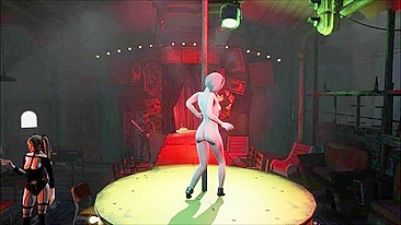 2B from Nier showing her firm booty and looking hot along the way on the pole