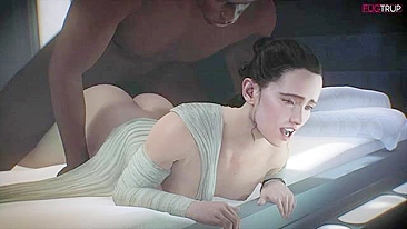 Easy to lick boobs and vagina in a Star Wars hentai compilation with gape