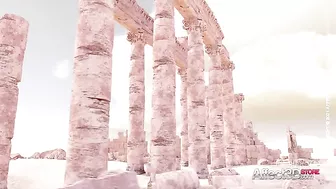 Wonder Woman is ready to service a Super futa cock in this outdoor scene