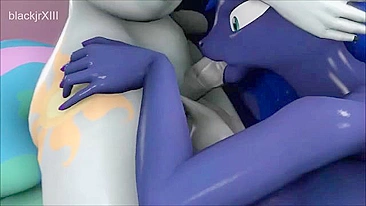 My Little Pony futa porn with lots of standing sex and real orgamss in HD