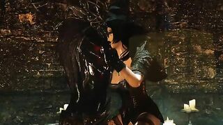 Skyrim hentai feautring a girl that wants demon cock in her wet little cunt