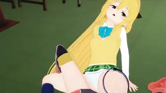 Akiza Izinski Yu-Gi-Oh in a hot lesbian hentai crossover with scissoring