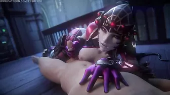 The scenery of the video is so sexually hot Overwatch Widowmaker POV hentai sex