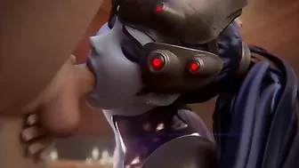 The scenery of the video is so sexually hot Overwatch Widowmaker POV hentai sex